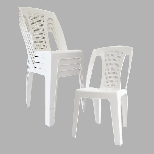 Silla Aruba Blanca, Paquete de 5 Piezas