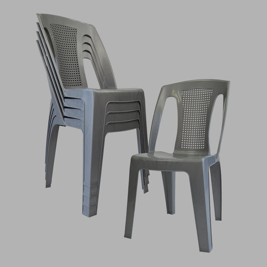 Silla Aruba Gris, Paquete de 5 Piezas