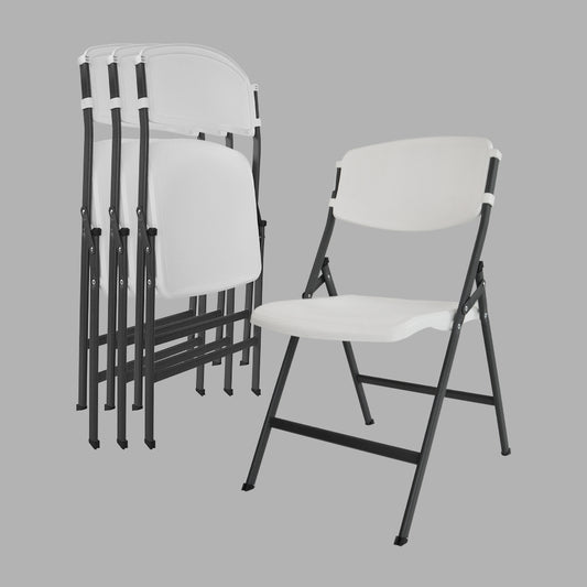 Silla plegable DUNA paquete de 4 piezas color blanca