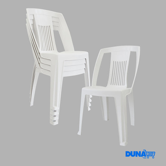 Silla plástica Publicity para comedor o exterior, paquete de 5 piezas